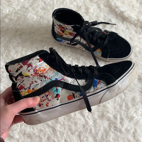 vans paint splatter sk8 hi
